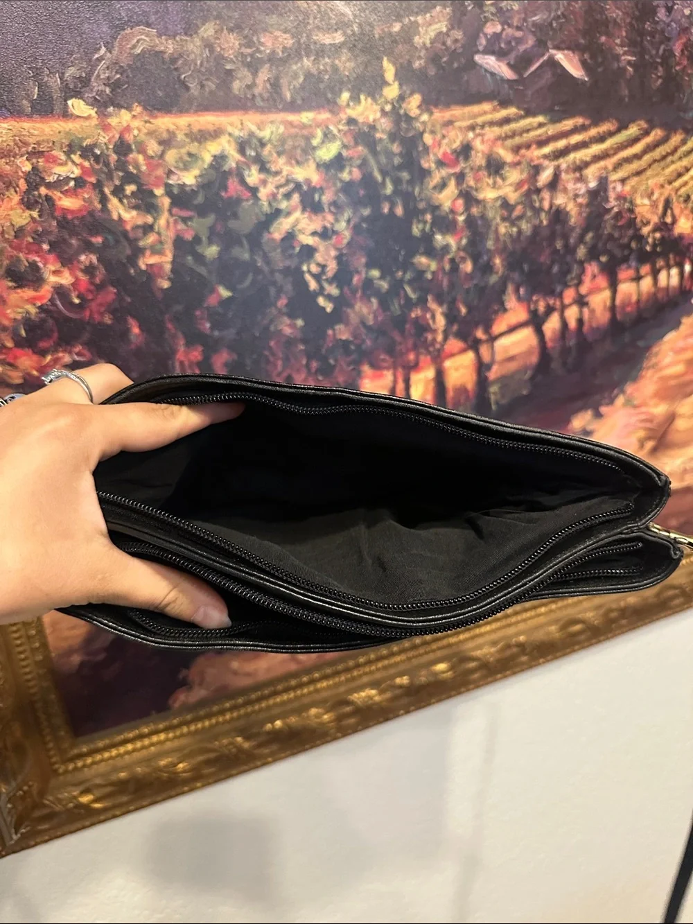 Black Leather Crossbody Bag - Classic Women's Shoulder Bag